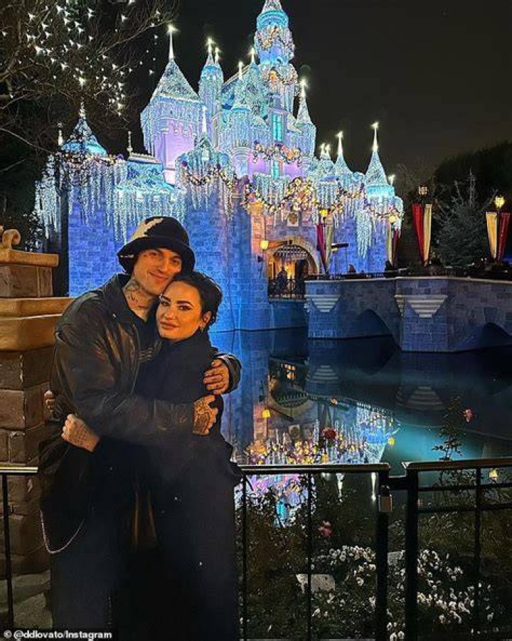 
Demi Lovato Shares Sweet Kiss with Boyfriend Jutes at Disneyland on Christmas Eve: ‘Love U So Much’ 