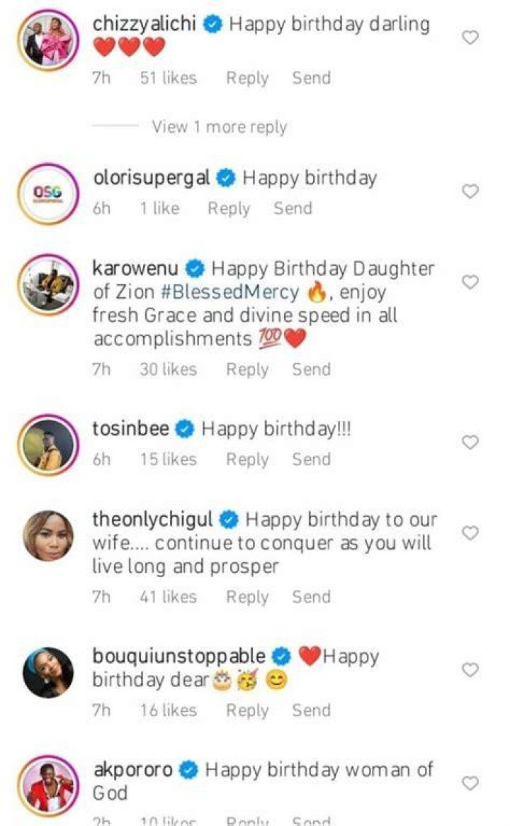 
“God’s special possession” Eve Esin, Chigurl, Pastor Blessed others celebrate Mercy Chinwo’s birthday in a sweet way 