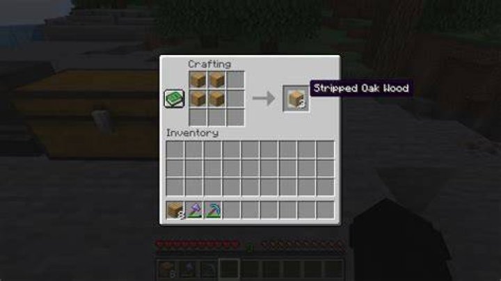 How to make stripped wood in minecraft