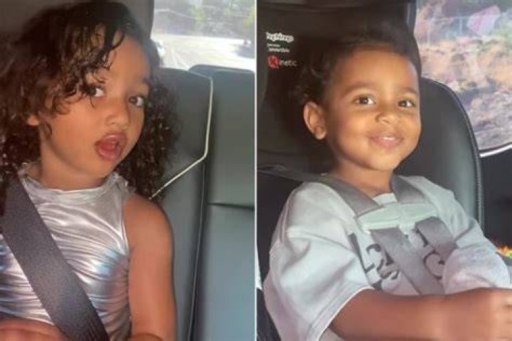 
Watch Kim Kardashian’s Daughter Chicago Correct Little Brother Psalm as They Sing Together 